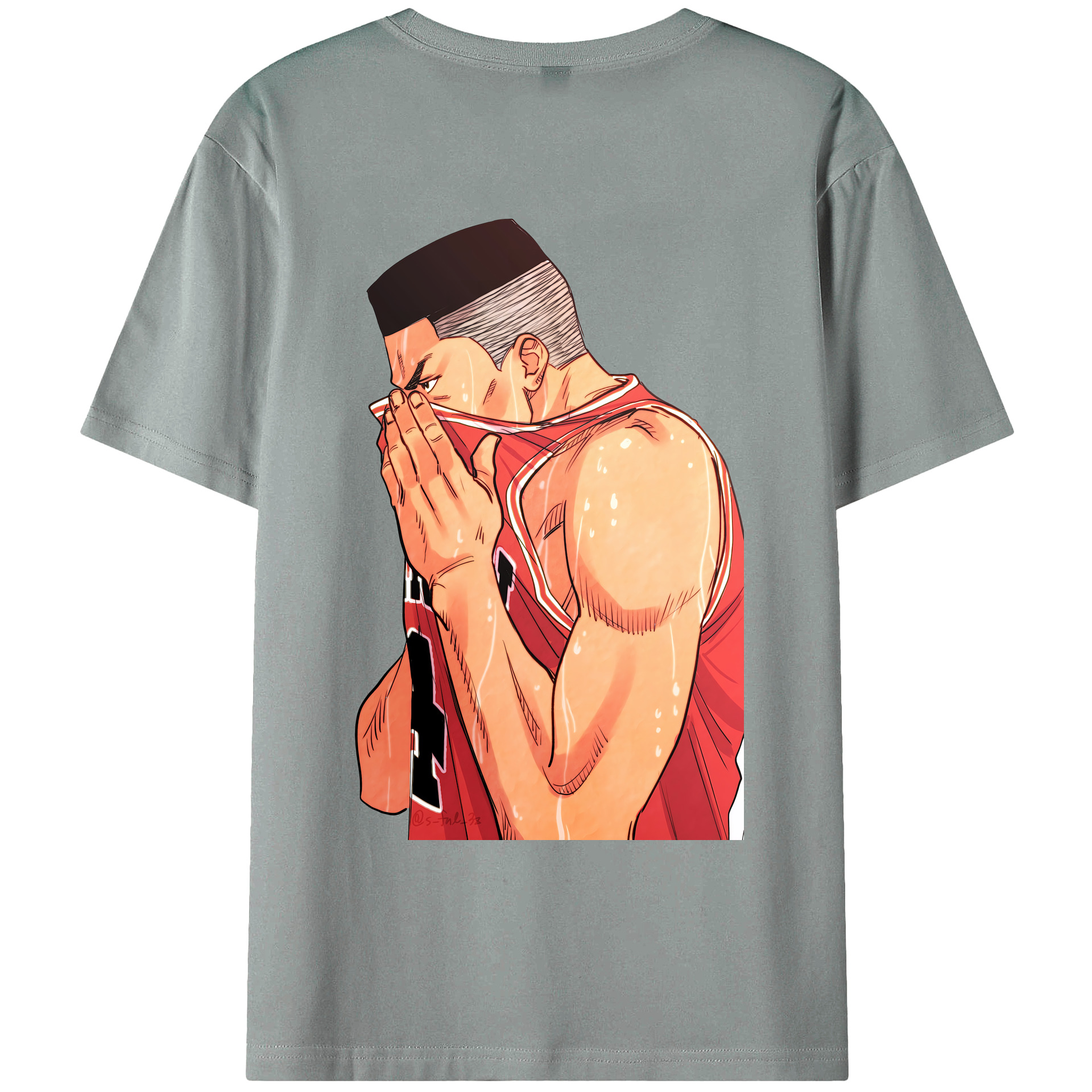 （画像用） SLAM DUNK／スラムダンク 綿100％ メンズ半袖Tシャツ（バックプリント） 通気性